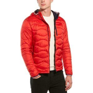 Superdry Mens Wave Quilt Red Puffer Jacket L RD10388 Fitted GUC